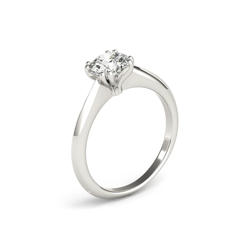 Женское кольцо QYI классическое для помолвки 1 карат имитация алмаза 925 пробы