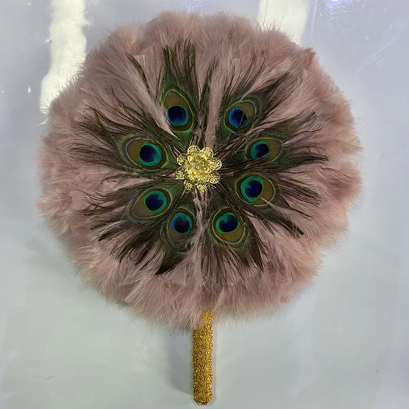 

Custom Hand Fans Wedding Lace Feather Fan for Wedding Home Decorative Handmade Fans Bride Decoration Abanicos Para Boda Favors