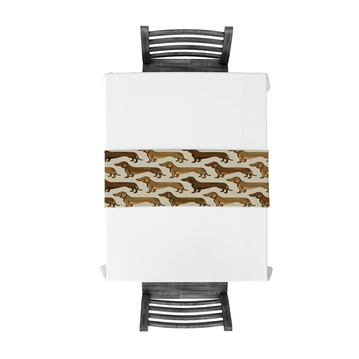 Long Table Runner Dachshund Dog Cute Pet Linen Burlap Cloth for Kitchen Wedding Holiday Parties Events Decoration | Дом и сад