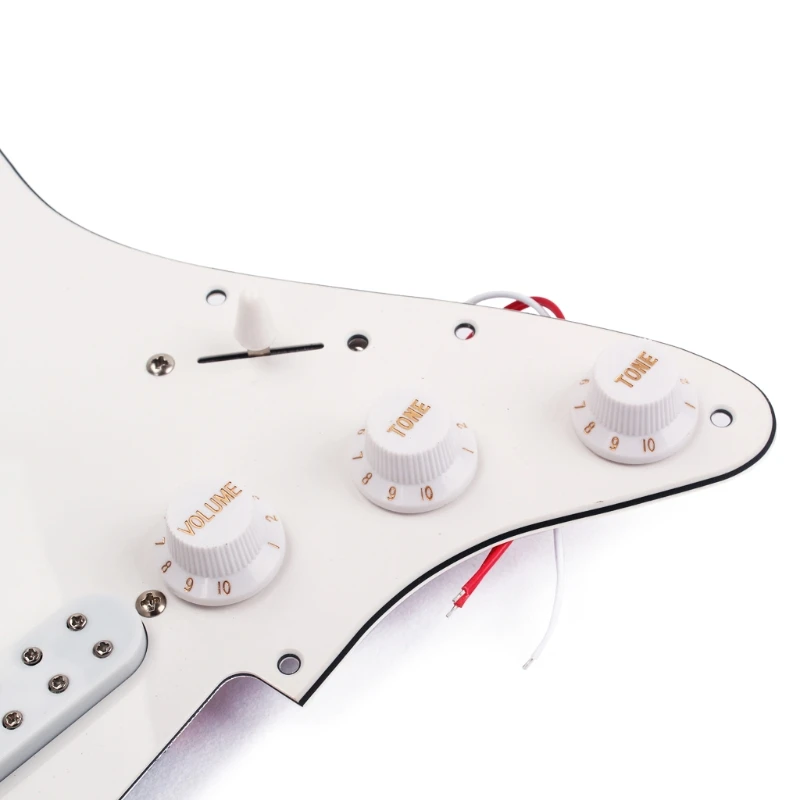 

1 Set 3 Ply SSS Loaded Prewired Humbucker Pickguard Pickups Set Control Knobs for Electric Guitar Replacement Parts