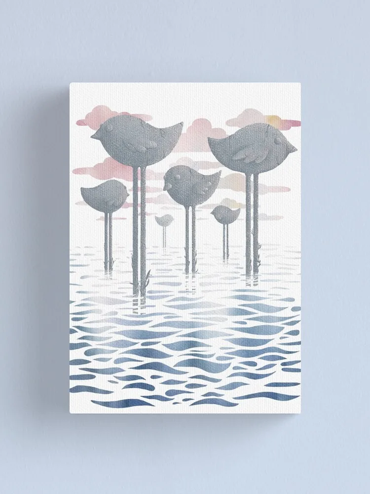 Пейзаж птица сова морской синий красивый холст HD Печать картины настенная