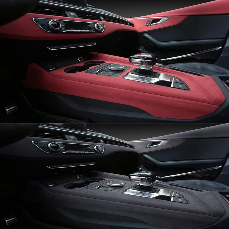 

DNHFC Замшевая Кожа Авто Крышка редукторов автомобильные аксессуары для Audi A4 2018 2019 2017 B9