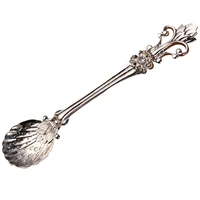 vintage royal flower spoon retro handle coffee stir desert tea spoon creative kitchen mini tableware cup decoration