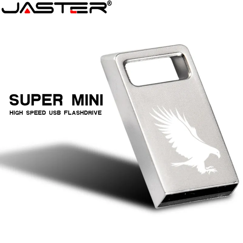 

JASTER Super mini metal USB Flash Drive 64GB 32GB 16GB 8GB 4GB Pendrive Waterproof Silver U Disk Memoriy Usb Stick friend Gifts
