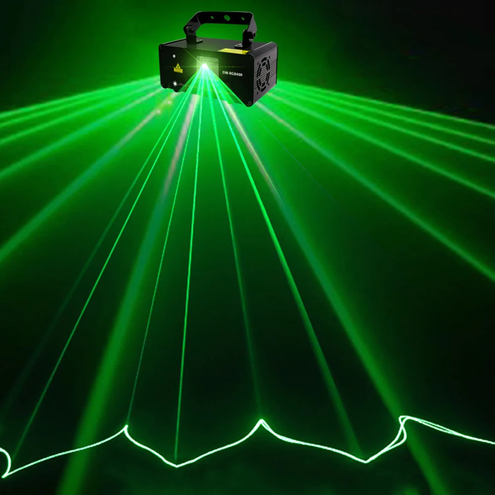 DMX / Remote 50mw Green Laser Projector Professional Stage Lighting Effect DJ Scanner Disco Party Christmas holiday Show Lights