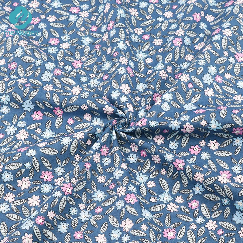 Тканевый метр цветочные 100% хлопковые ткани подходящие для девочек платья юбки