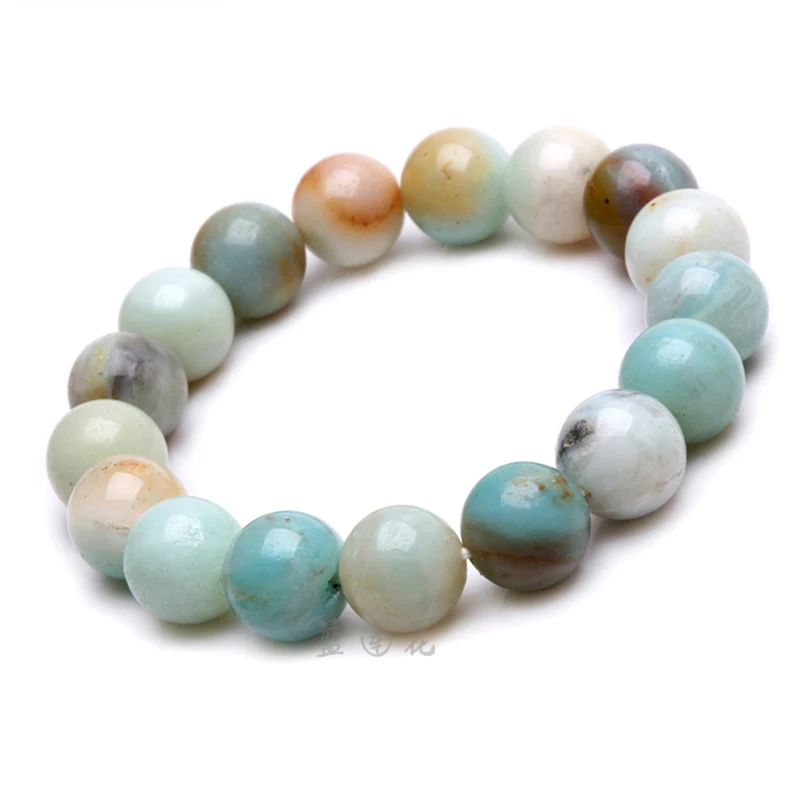 Модный браслет из натурального амазонита 12 мм | Украшения и аксессуары