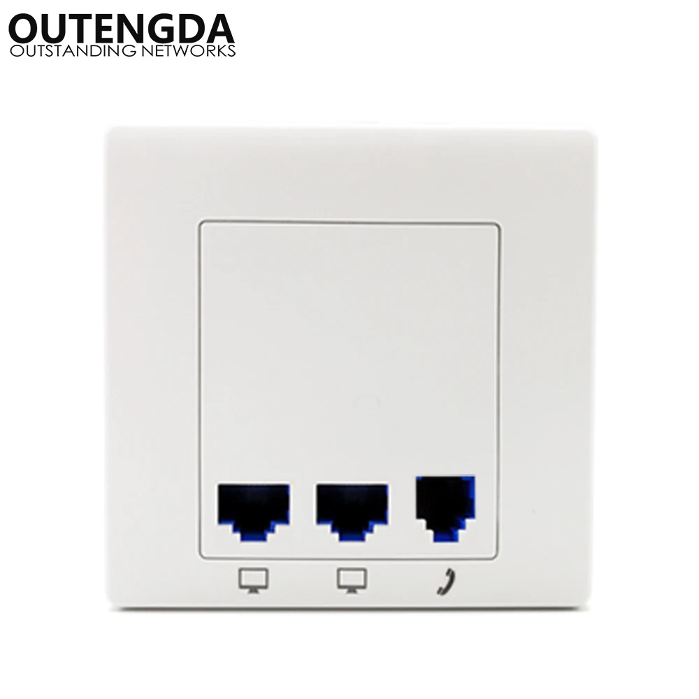 В розетке Беспроводной Wi-Fi AP маршрутизатор 802.11n 2 порта Ethernet 1 порт RJ11 беспроводная точка доступа PoE 48 в питание