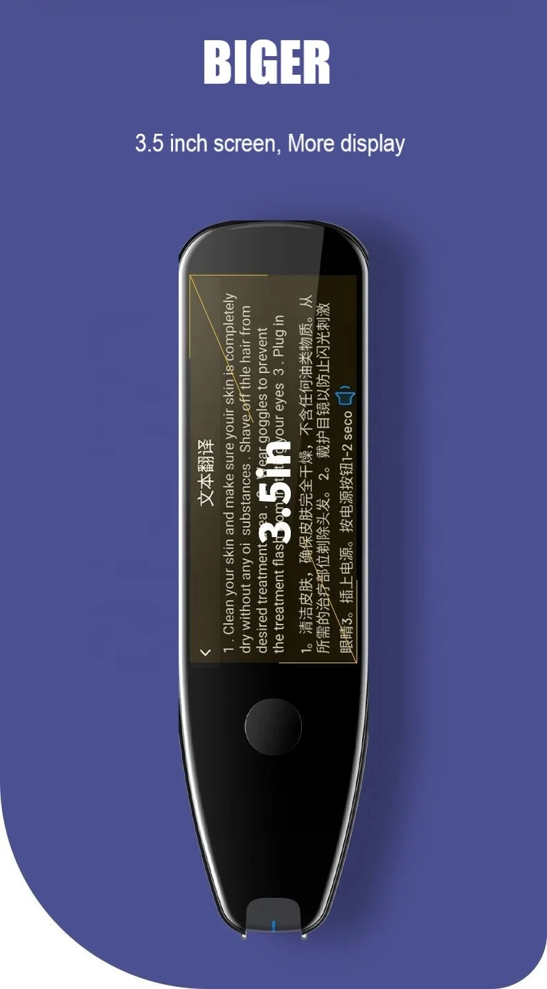 

High accuracy Fast recognition Portable Languages Voice Translator Offline Translation Scanning Pen Device For Meeting Business