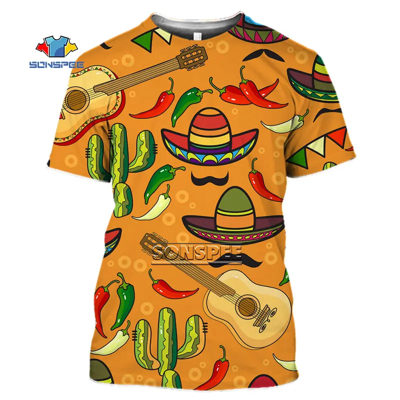 

SONSPEE 3D Digital Print Funko Pop Musical Instrument Guitar Drum T-shirt Casual Loose Streetwear Urban Style Short Sleeve Tops