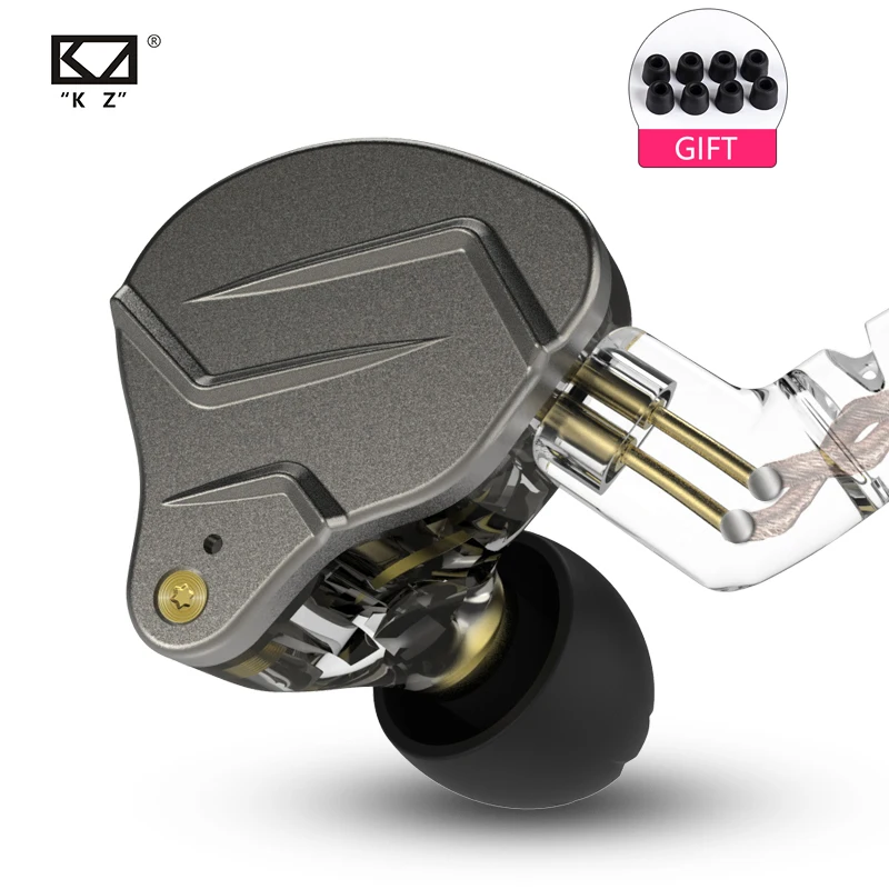Гибридные наушники-вкладыши KZ ZSN PRO 1BA + 1DD Hi-Fi DJ монитор спортивные наушники для