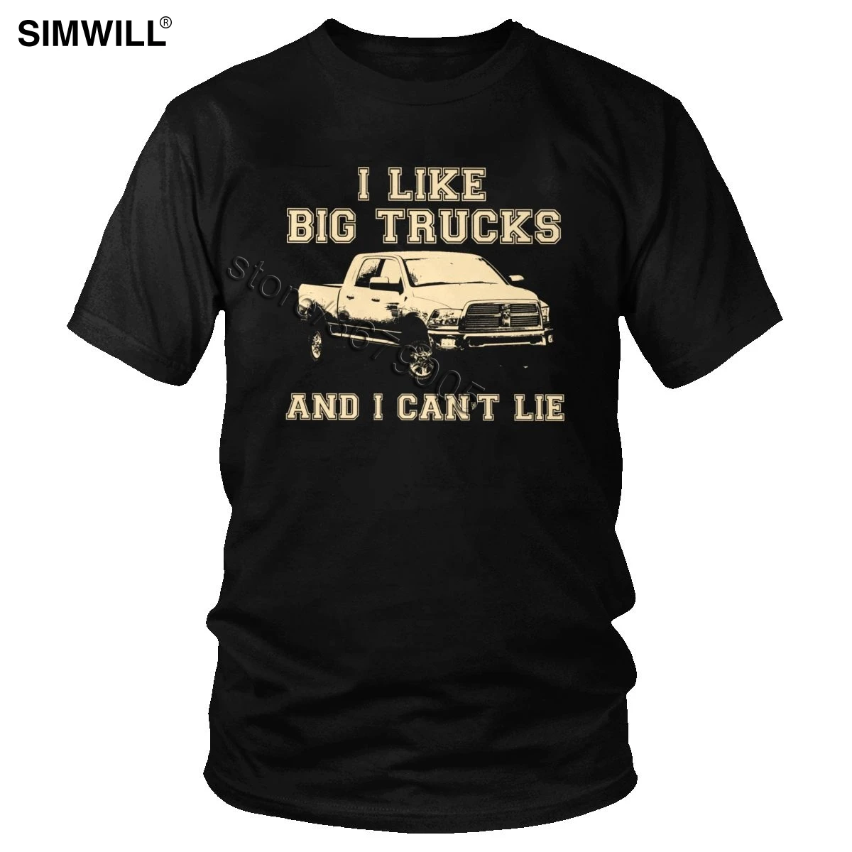 Футболка I Like Big Truck мужская с коротким рукавом повседневная хлопковая тенниска
