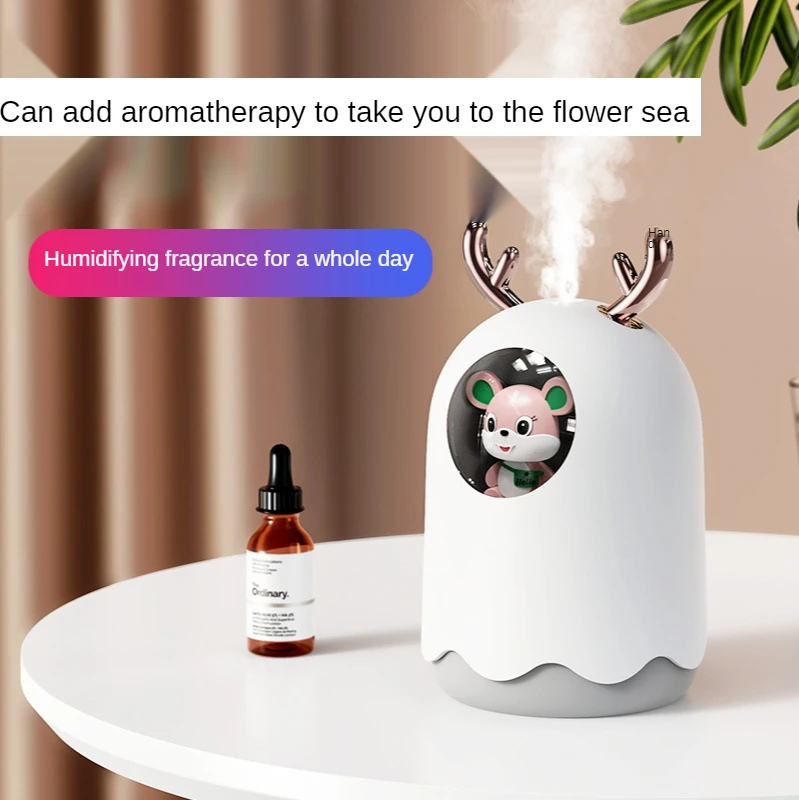 

300ml Usb Mini Humidifier Desktop Mute Car Office Moisturizing Mute Nano Fine Mist Large Capacity Humidifier Car Interior