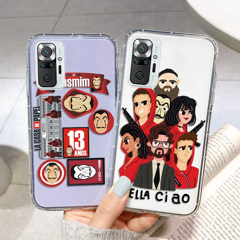 

Poco X3 NFC F3 M3 Case For Xiaomi Mi 11 Lite Funda Redmi Note 10 9 7 8 Pro 9S 10S 9A 9C 9T Spain Money Heist House Paper Covers