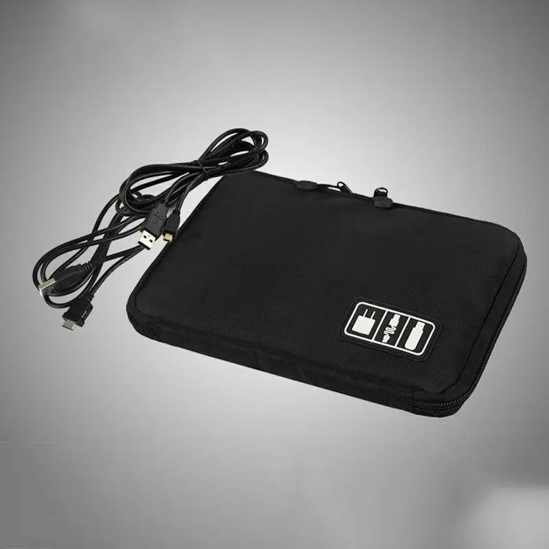 1pc Travel Electronics Cable Organizer Bag Portable Storage Case for Mobile Phone Hard Drive Cords USB Cables Charger Organizer images - 6