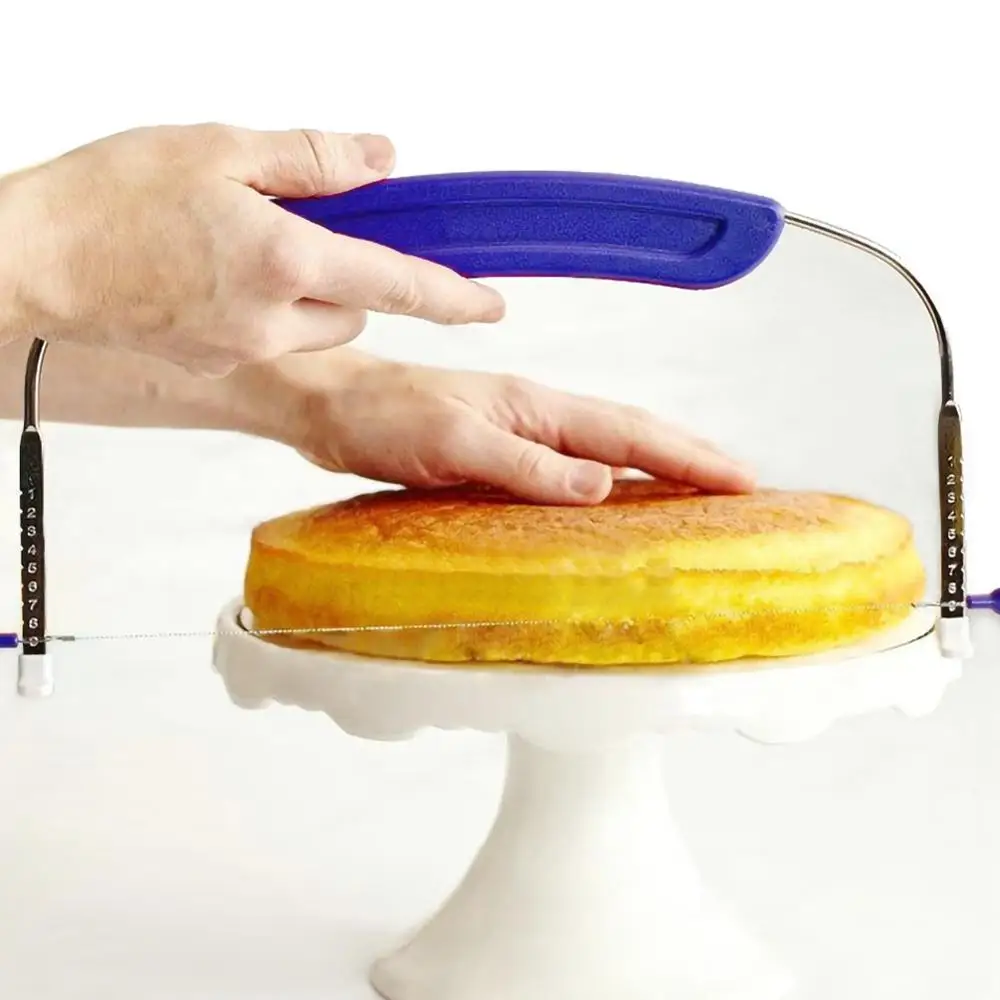Регулируемая высота Проволока из нержавеющей стали хлеб торт нож для пиццы тесто