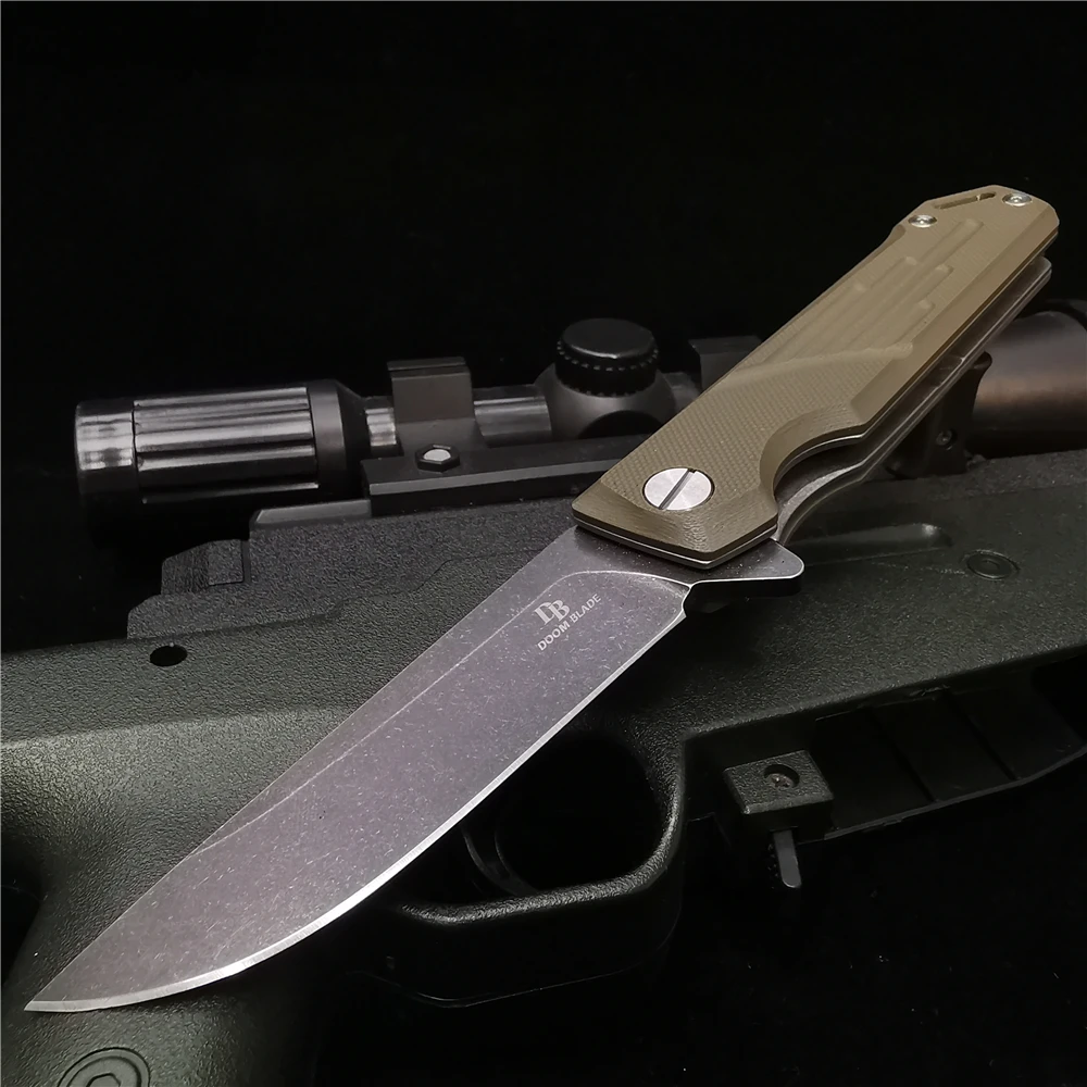 Folding Knife Ball Bearing Quick Opening D2 High-quality Pocket Sharp Wear-resistant Anti-corrosion Outdoor Tool | Инструменты