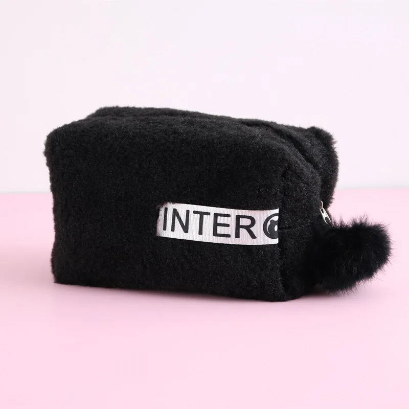 Плюшевые косметический мешок в Корейском стиле Модная сумка для хранения