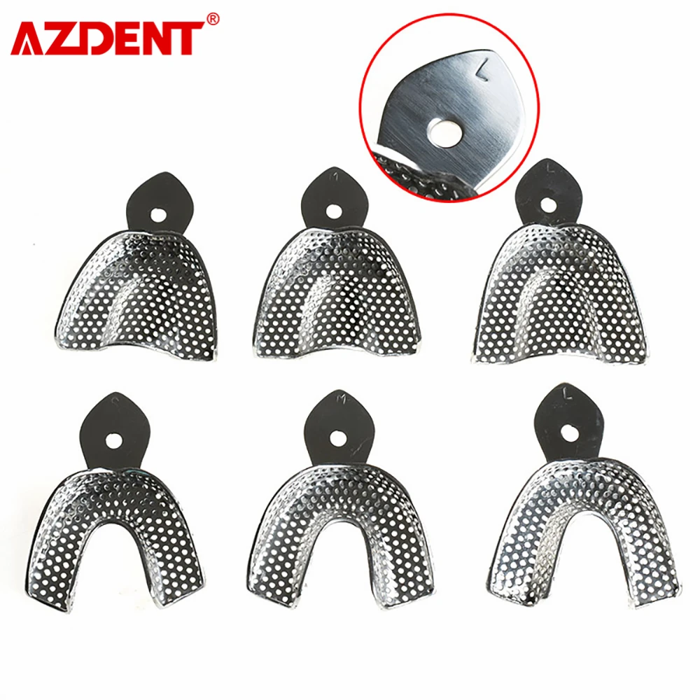 6 шт/комплект стоматологический слепочный поддон Нержавеющая сталь L/M/S Размеры