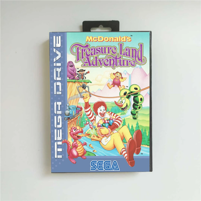 McDonald's Treasure Land Adventure евро чехол с розничной коробкой 16 бит MD игровая карта для Sega