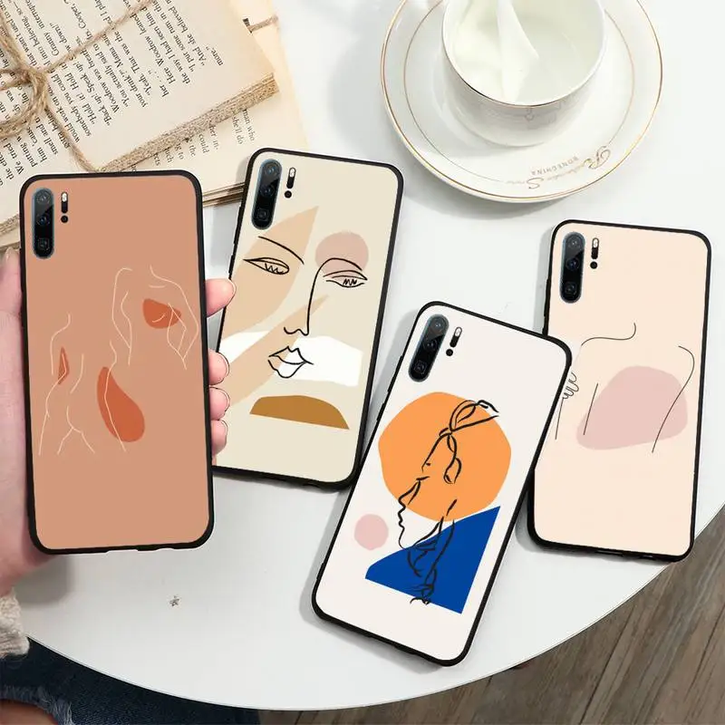 

Art Retro Abstract Geometry pattern Phone Case For Huawei honor Mate P 10 20 30 40 i 9 8 pro x Lite smart 2019 nova 5t