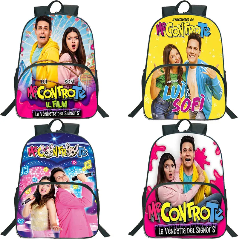 

Mochila Me Contro Te Backpack for Boys Girls Cute School Bag Teens Travel Backpack Italy Style Rucksack 16 Inch Children Bookbag