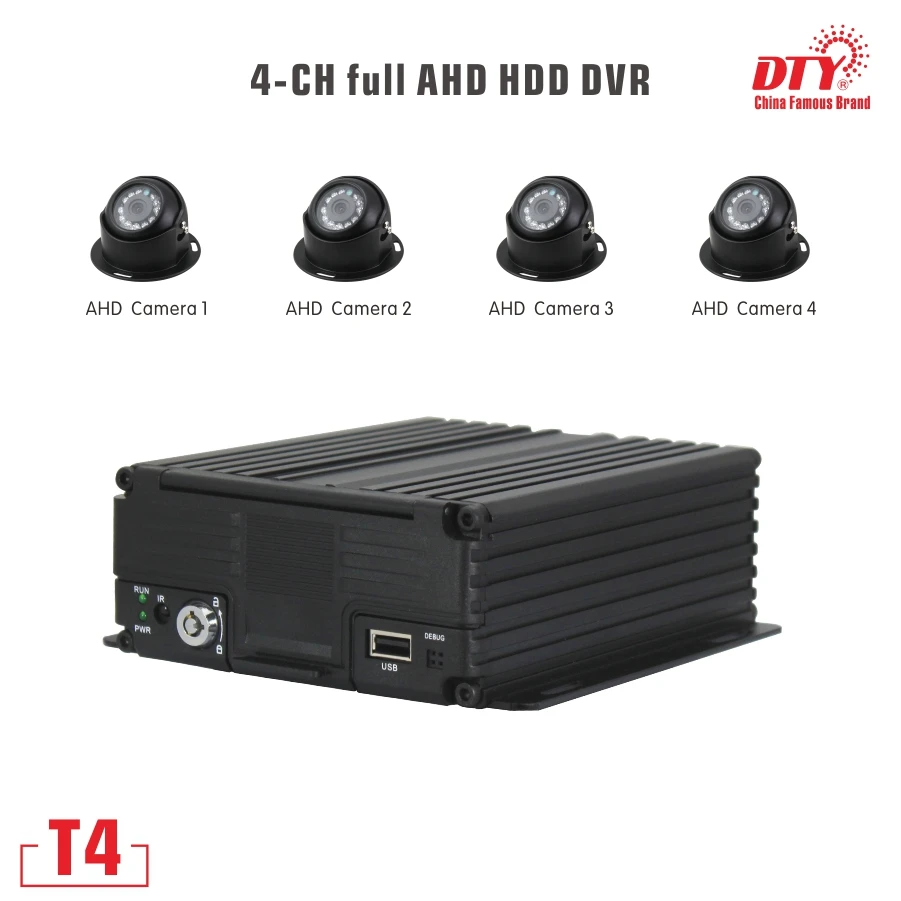 DTY 4 канала 720P AHD GPS Встроенная Мобильная система DVR | Безопасность и защита