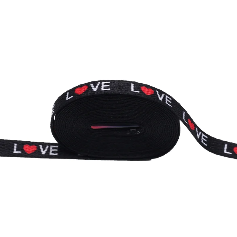 Weiou милые Шнурки плоские спортивные принты любовь полиэстер шнурки для женщин