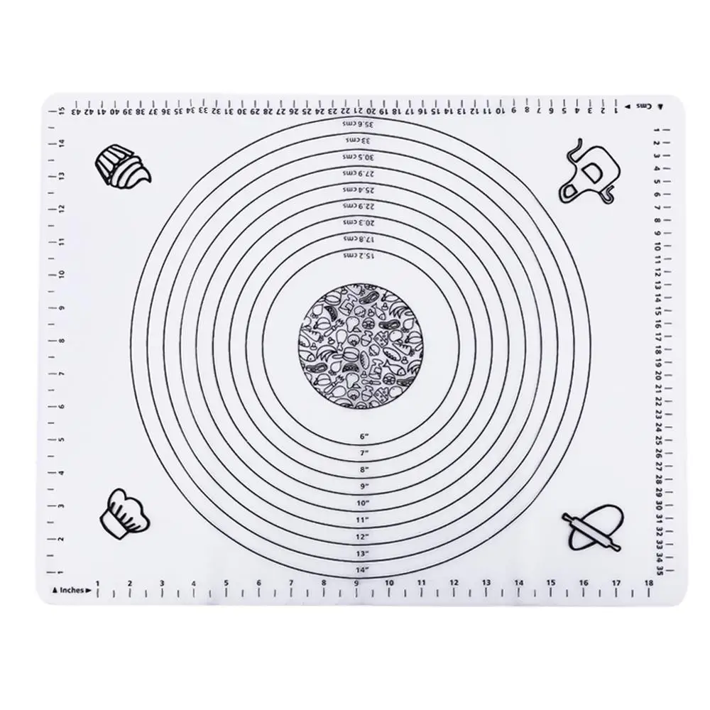 50x40cm Ex-Большой силиконовый коврик для выпечки для пиццы, тесто для приготовления теста, кухонные гаджеты, инструменты для приготовления пищи, посуда для выпечки, аксессуары для замеса, Лот - Цвет: 50x40cm