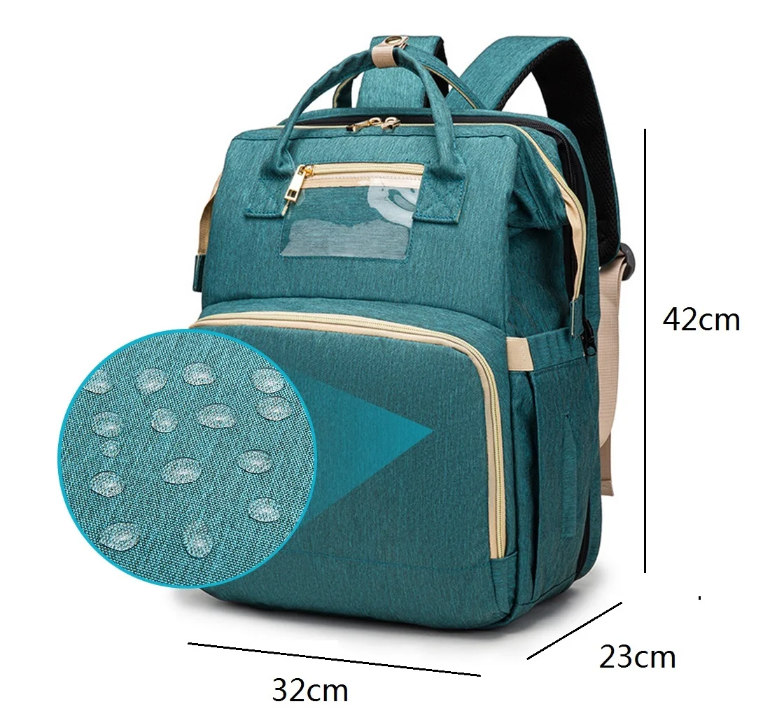 

USB Diaper Bags Baby Bed Foldable Sunscreen Backpack Crib Bag Multifunctional Large Capacity Nursing Stroller With Changing Mat