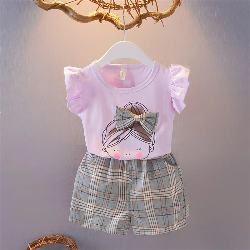 

Костюм спортивный летний для девочек, кофта и шорты, детская одежда