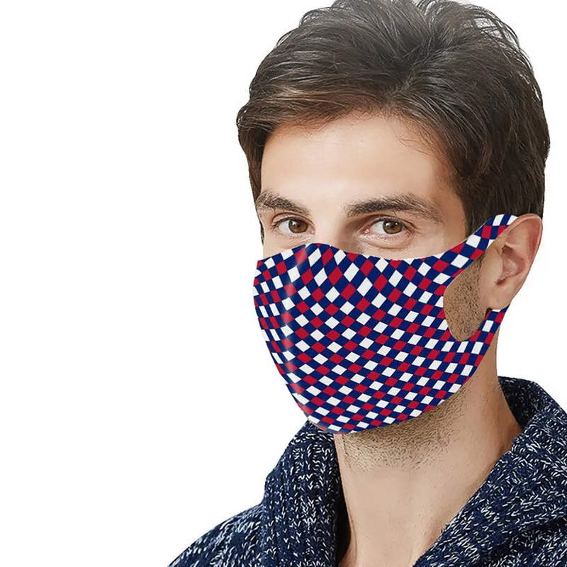 Тройной многослойное Тканевая маска для лица с фильтром карман нос провода