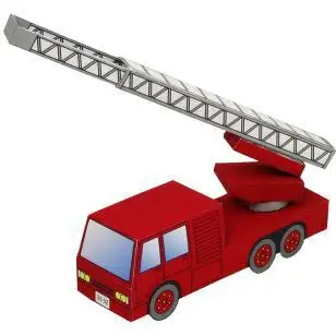 

Fire truck 3D paper model parent-child DIY cartoon animals kindergarten handmade origami children's puzzle development