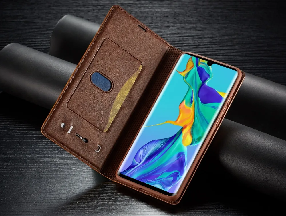 Флип кожаный чехол для huawei P30 Pro дизайн книги кредитный с отделением для карт, на магните застежка откидная крышка для huawei P30 Lite P30 Coque