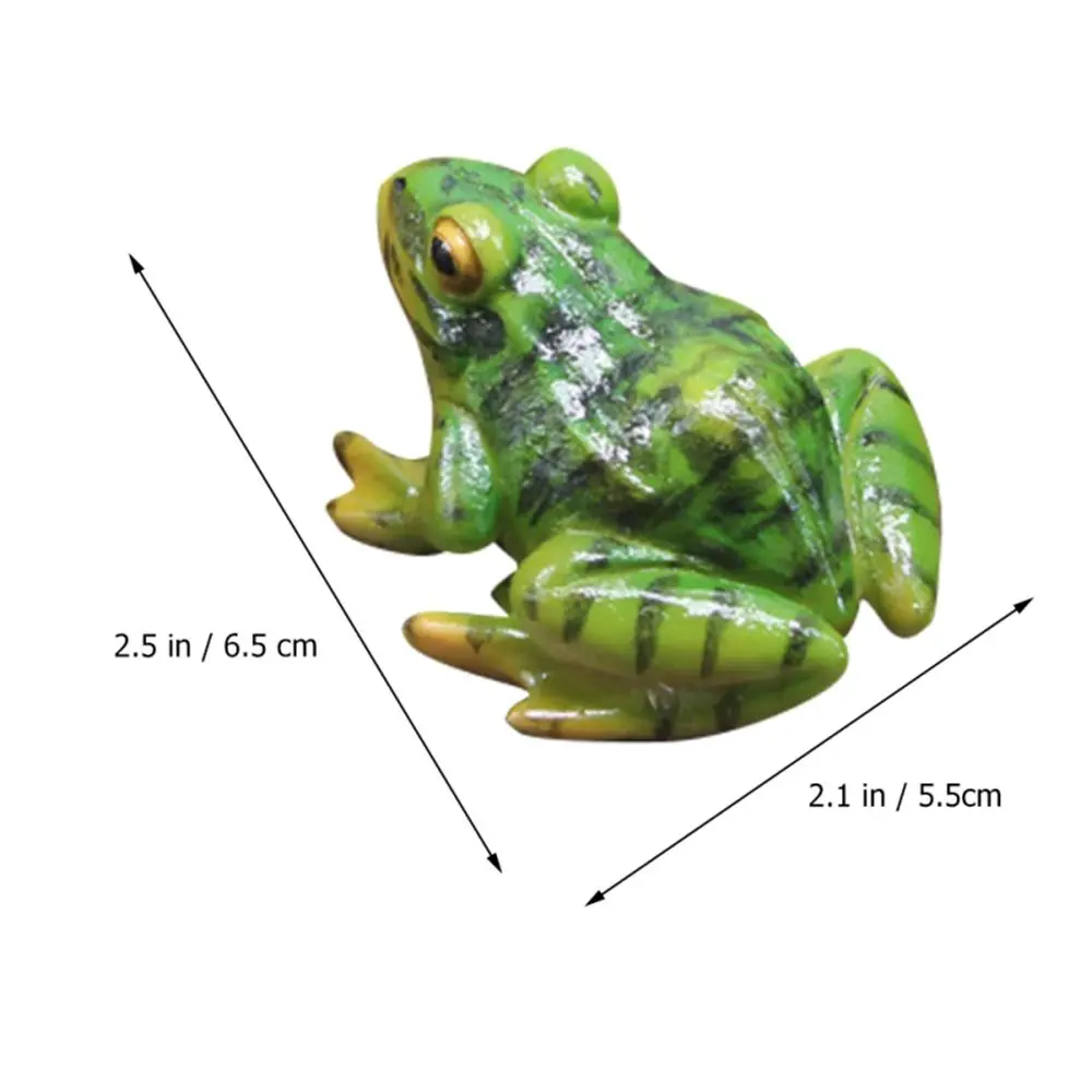 

Simulation Frog Statue Jewelry Mini Resin Animal Terrace Microsports Fairy Tale Garden Accessories Home Decoration