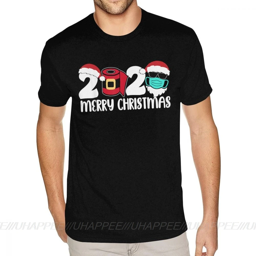 Большой высокий Счастливого Рождества 2020 карантин футболки Homme забавные