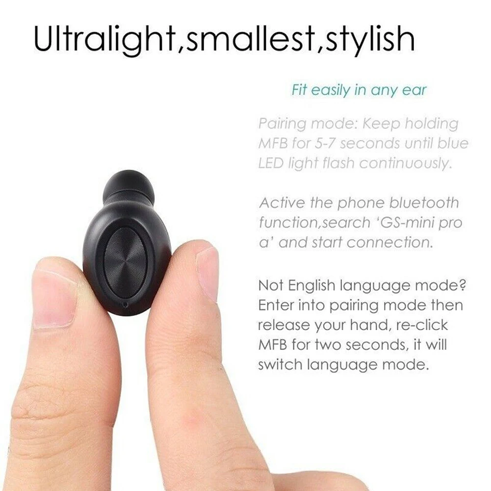 1 шт. Bluetooth 4 2 HIFI беспроводные наушники usb зарядка портативные музыкальные