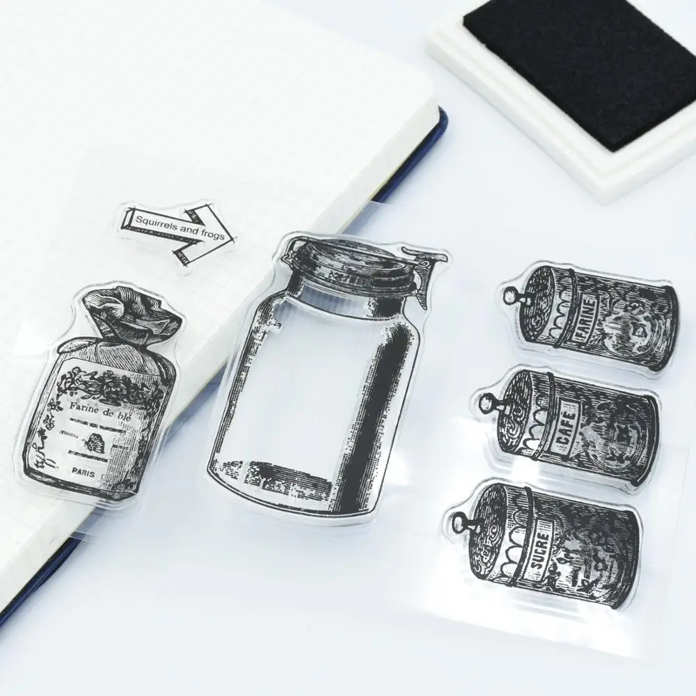 Планировщик винтажный каменщик штамп Ретро бутылка жестяной ручной рисования