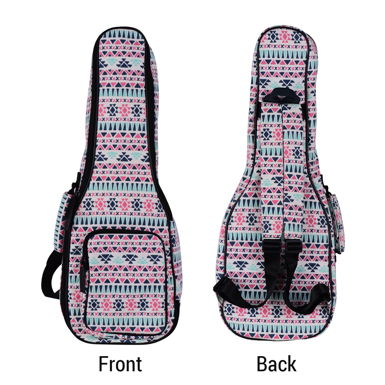 

Muslady Tenor Ukulele Ukelele Gig Bag 21 / 23 / 26 Inch Stylish Padded Cotton Backpack Carrying Case with Flannelette Lining