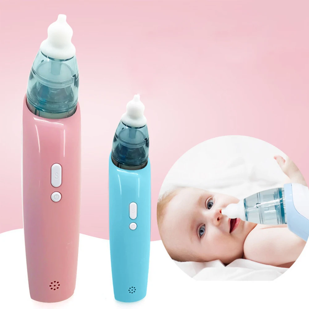 Nasal Aspirator Baby Hygienic Safe Dry Battery Powered Eco Friendly Newborn Nose Cleaner Folded Music Practical Electric Home | Мать и