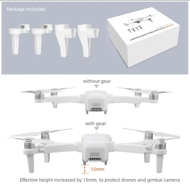 1 пара шасси усиленная посадка для ног Поддержка камеры Gimbal защита штатива