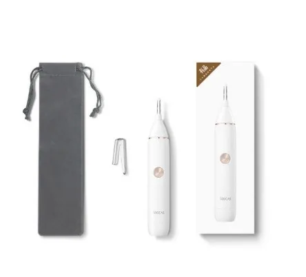 with Retail Box SOOCAS N1 0 Skin Scratching Electric Nose Trimmer All in One Trimmer for Xiaomi Nose and Ears Portable Nose Hair Clipper Battery - Цвет: with Retail Box