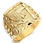 Богемное мужское кольцо в стиле панк, рок, Орел, роскошное кольцо золотого и серебряного цвета, ястреб, животное, кольца для мужчин и женщин, Ювелирное Украшение в стиле бохо, панк