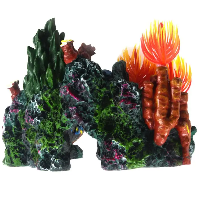 Смола Коралл растение раковина риф горный аквариум пещера орнамент