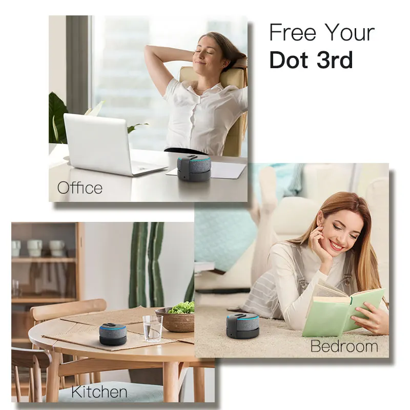 Оригинальное портативное аккумуляторное основание GGMM для Amazon Echo Dot 3-го поколения