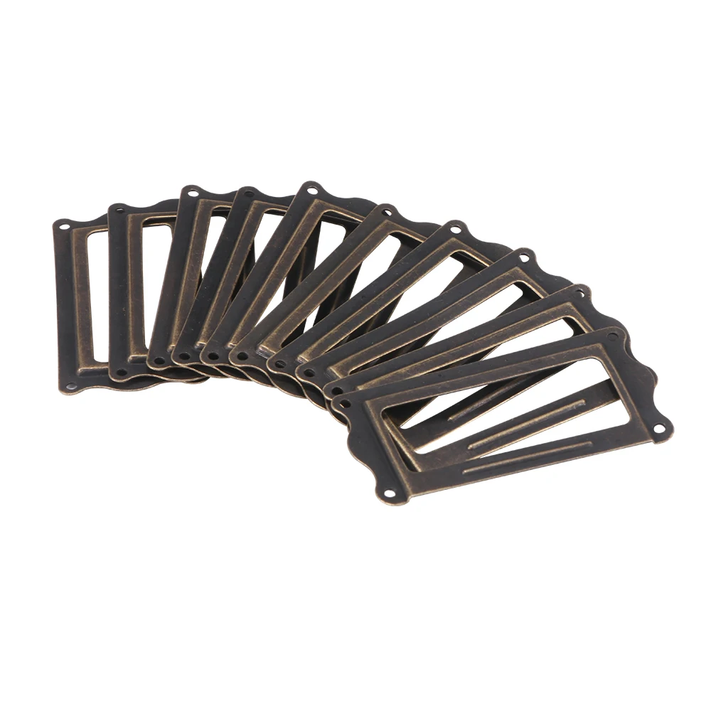 10 шт. латунная ручка &quotпод старину&quot Этикетка Pull рамки имя держатель для карт