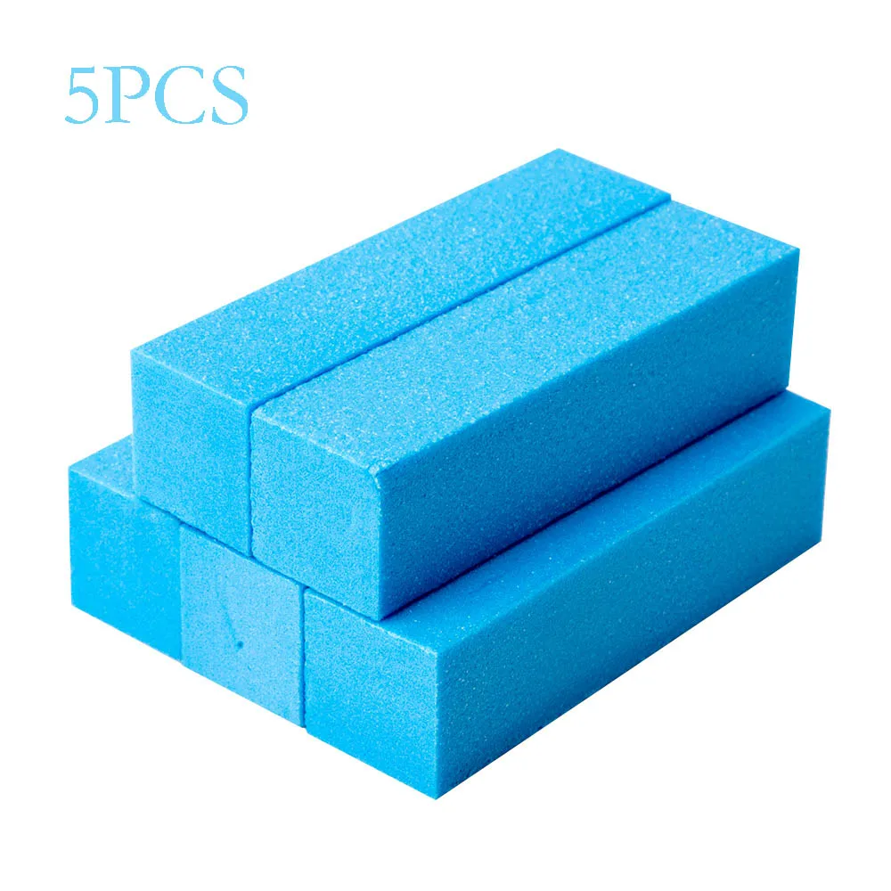 5PCS BLUE 10 шт губки для ногтей для УФ-геля Белый пилочка для ногтей буферный блок маникюрный лак шлифовальный буфер для ногтей цветной буферный блок - Цвет: 5PCS BLUE