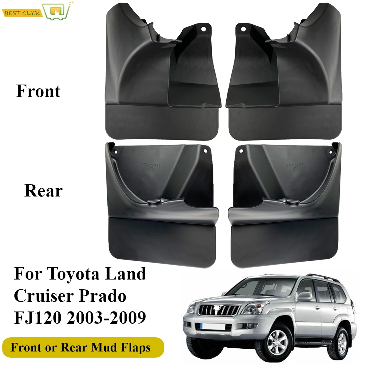 Литые Брызговики в стиле OE для Toyota Land Cruiser Prado FJ120 120 2003 2009 передние или