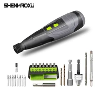 cordless electrical screwdriver mini drill power tools set 3 6v rechargeable multifucntion manual and automatic led light li ion