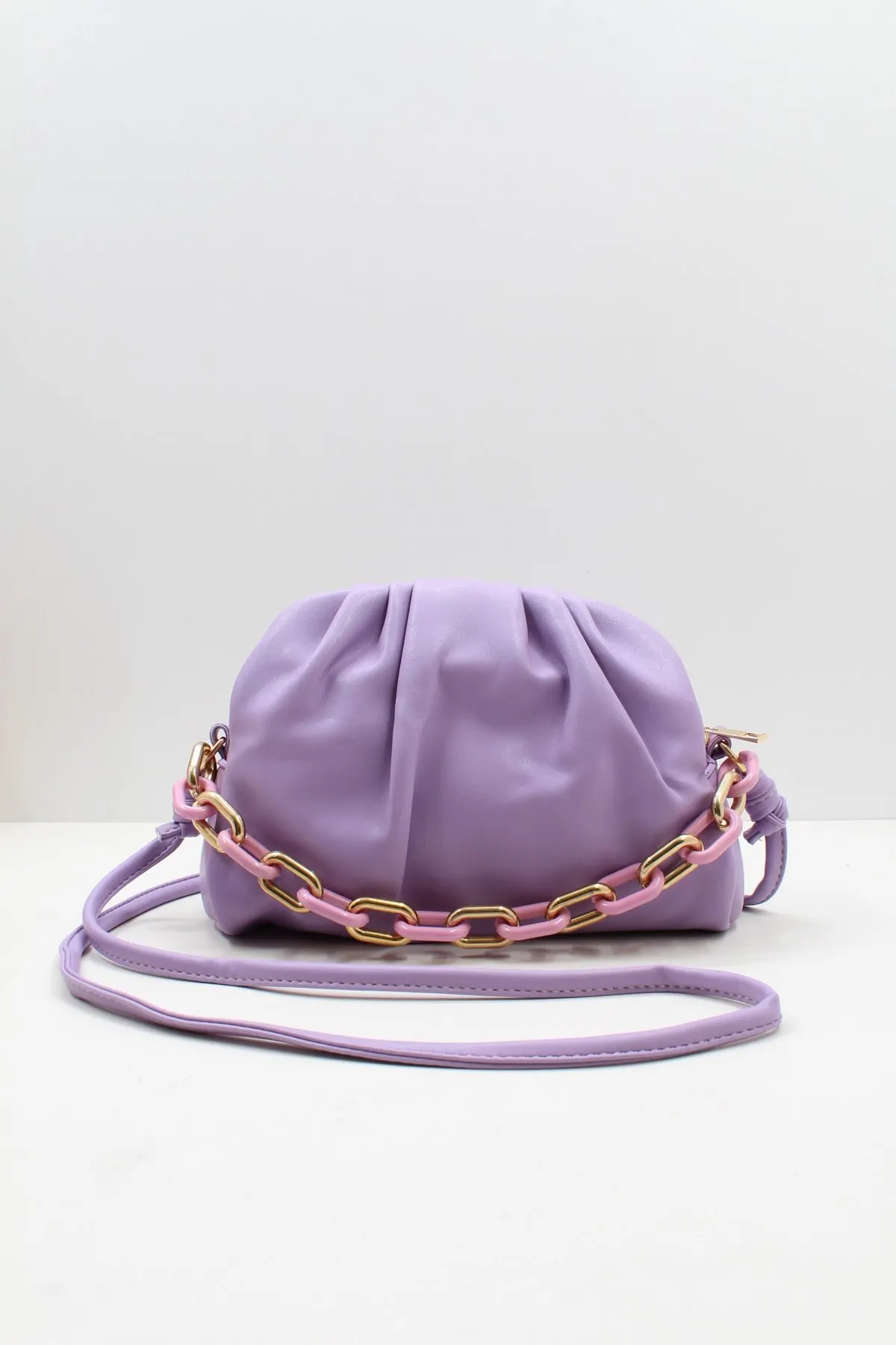 

Женская сумка с плечевым ремнем, плиссированная сиреневая сумка с цепочкой, сумочка на плечо с перекрестными лямками, топ, sapl